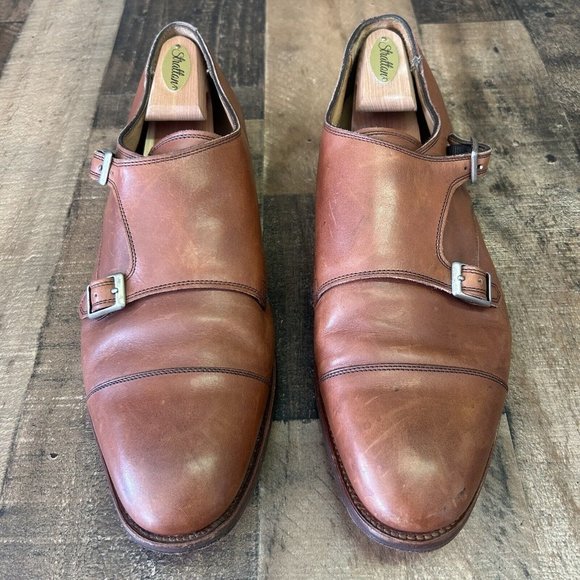 Alfred Sargent + J. Crew Double Monk Strap Oxford Dress Shoes Mens 11.5